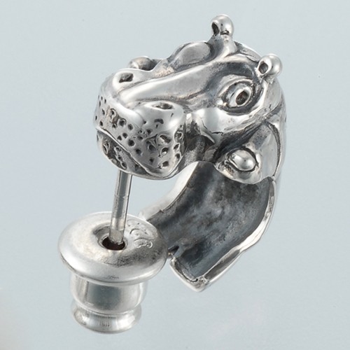 かば（カバ）ピアス　シルバーアクセサリー　動物モチーフ　アニマル　ギフト対応　sv925