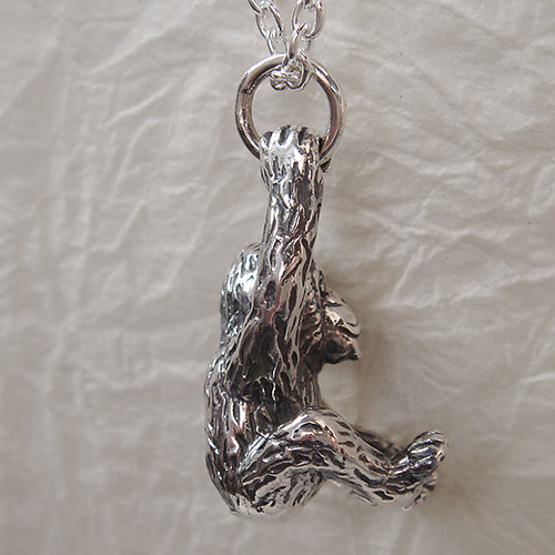 子猿ペンダント【申】 シルバーアクセサリー 干支 十二支 さる サル