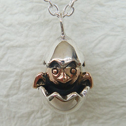 ひよこペンダント シルバーアクセサリー×K18（ピンクゴールド）-送料