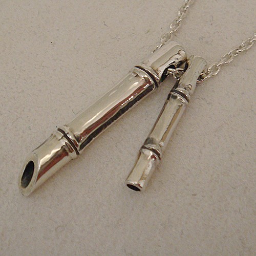 竹ペンダント 小　シルバーアクセサリー　和物　和柄　ギフト対応　SV925　　シンプル　キレイ目ライン