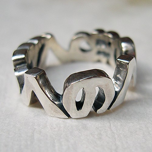 へのへのもへじリング（16・18・20号）　シルバーアクセサリー　和物　和柄　ギフト対応　SV925