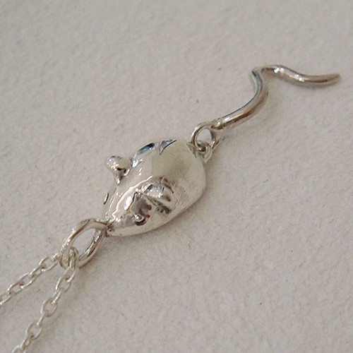 ねずみネックレス【子】 シルバーアクセサリー ネズミ 干支（十二支