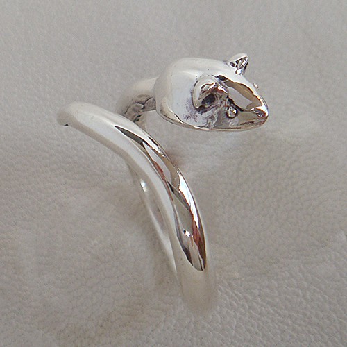 ねずみリング【子】シルバーアクセサリー 十二支（干支） ネズミ 動物