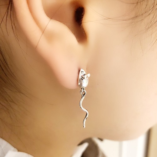 ねずみピアス【子】 シルバーアクセサリー ネズミ 十二支（干支