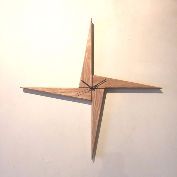 風車時計　<小サイズ>　木製掛け時計 1枚目の画像