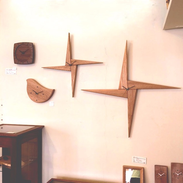 風車時計　<小サイズ>　木製掛け時計 6枚目の画像