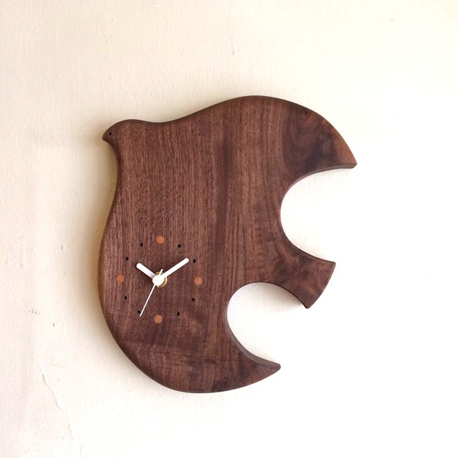 バード　クロック　－ウォールナットー 　※受注製作