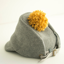 ◇送料無料◇ PomPom Wool cap　レディース Women【 グレー Gray 】冬の帽子 2枚目の画像
