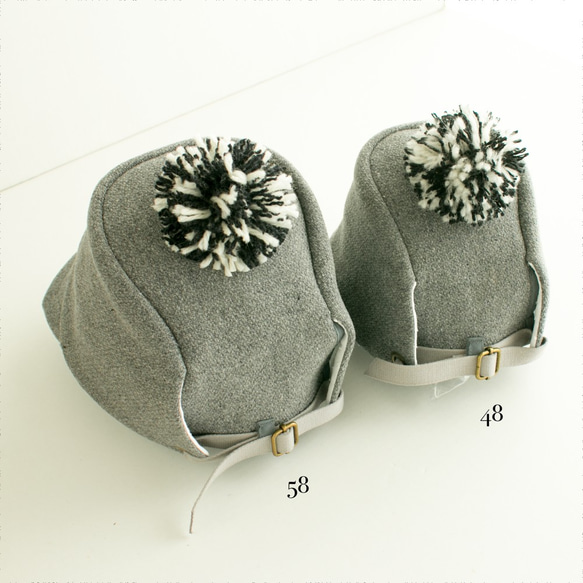 ◇送料無料◇ PomPom Wool cap　レディース Women【 グレー Gray 】冬の帽子 5枚目の画像