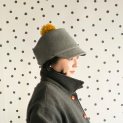 ◇免運費◇ 羊毛帽女款【灰色】冬帽 第4張的照片