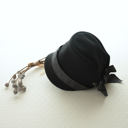 ◇免運費◇ 羊毛麥爾登帽[黑色]女士 第3張的照片