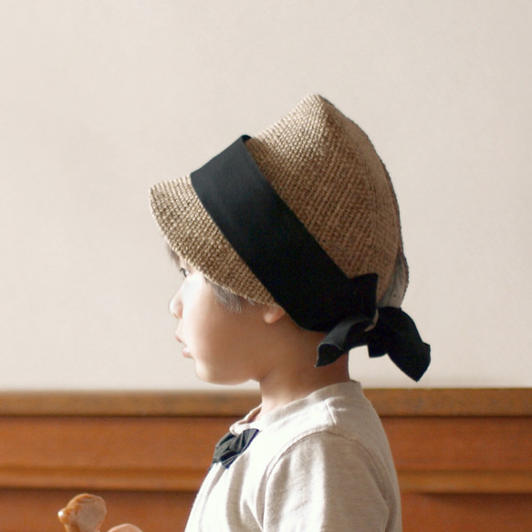 草帽[兒童48]黑絲帶1歲〜 第1張的照片