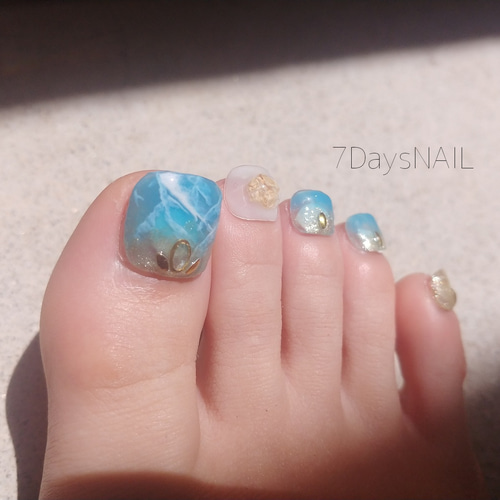 フットネイルチップ No,14 ビックチェーン フットネイルチップ ネイルチップ（つけ爪