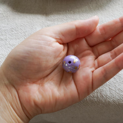 Purple Splatter Beads (2pcs) 7枚目の画像