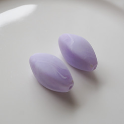 1980's Matte Purple Beads (2pcs) 1枚目の画像