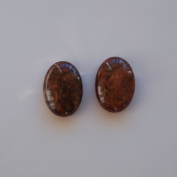 1980's Brown Cabochon (2pcs) 2枚目の画像