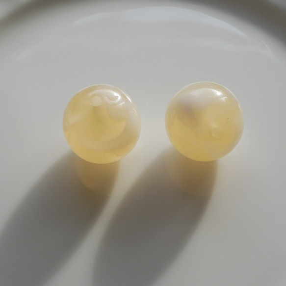 Lemon Marble  Beads (4pcs) 1枚目の画像