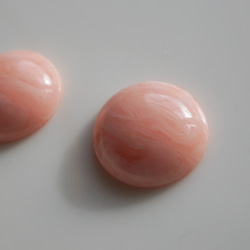 1970's Peach Cabochon (2pcs) 3枚目の画像