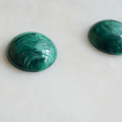 1970's Green Cabochon (2pcs) 3枚目の画像