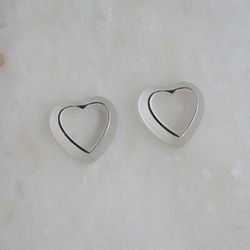 1960's Matte Heart Cabochon (2pcs) 1枚目の画像