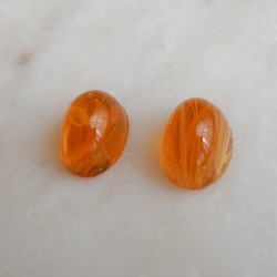 1970's Glass Topaz Cabochon (2pcs) 4枚目の画像