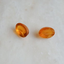 1970's Glass Topaz Cabochon (2pcs) 5枚目の画像