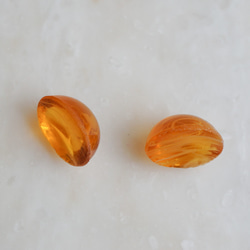 1970's Glass Topaz Cabochon (2pcs) 6枚目の画像