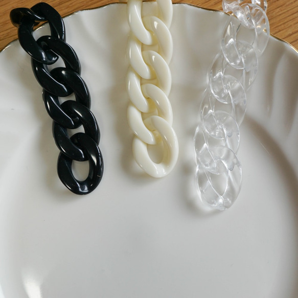 Acrylic Chain Parts 【20pcs】 -Monotone- 2枚目の画像