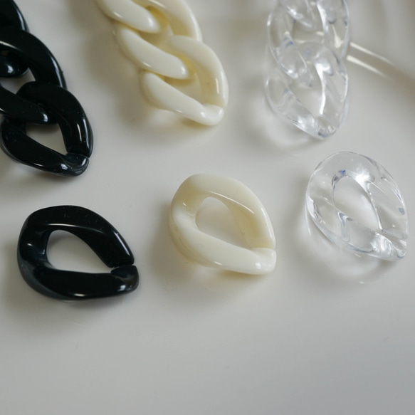 Acrylic Chain Parts 【20pcs】 -Monotone- 4枚目の画像