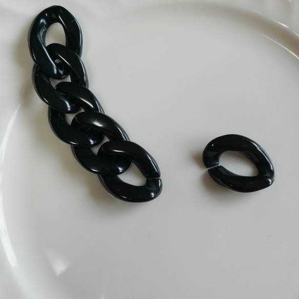 Acrylic Chain Parts 【20pcs】 -Monotone- 6枚目の画像