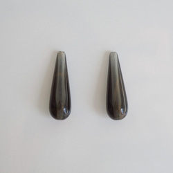 1980's Teardrop Beads -Smoky- (2pcs) 3枚目の画像