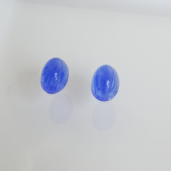 1970's Glass Blue Cabochon (2pcs) 3枚目の画像