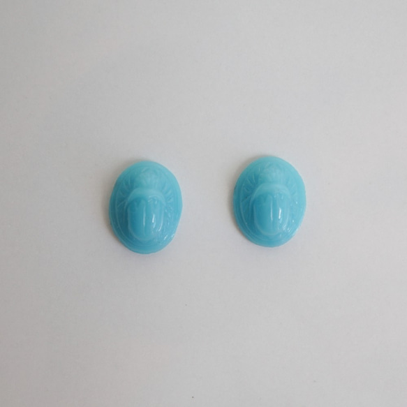 1960's Mini Turquoise Cabochon (2pcs) 1枚目の画像