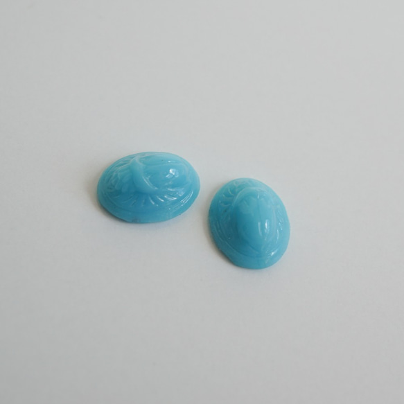 1960's Mini Turquoise Cabochon (2pcs) 3枚目の画像