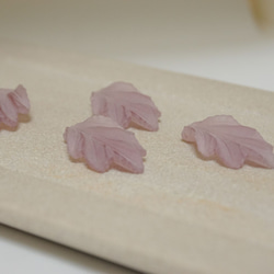 Leaf Motif Charm -Light Purple- (4pcs) 3枚目の画像