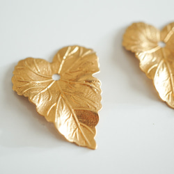 Brass Big Leaf Charm (2pcs) 2枚目の画像