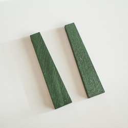 Trapezoid Wood Beads -Green- (4pcs) 2枚目の画像