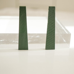 Trapezoid Wood Beads -Green- (4pcs) 3枚目の画像