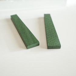 Trapezoid Wood Beads -Green- (4pcs) 5枚目の画像