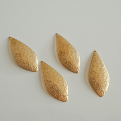 Teardrop Brass Charm (4pcs) 1枚目の画像