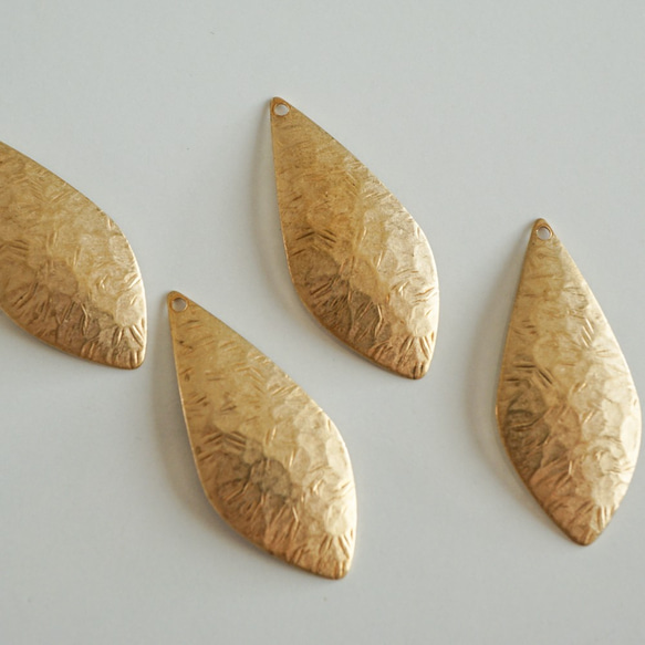 Teardrop Brass Charm (4pcs) 2枚目の画像