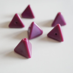 1970's Triangle Beads -Purple- (6pcs) 1枚目の画像