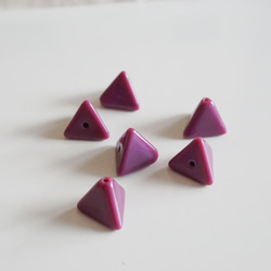 1970's Triangle Beads -Purple- (6pcs) 2枚目の画像