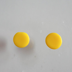 1960's Glass Yellow Cabochon (2pcs) 4枚目の画像