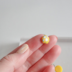 1960's Glass Yellow Cabochon (2pcs) 5枚目の画像