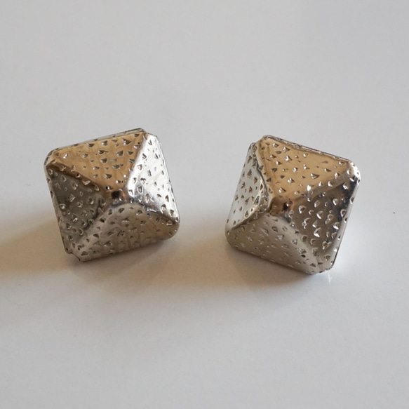 1970's Silver Bicone Beads (2pcs) 1枚目の画像