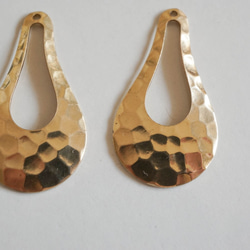 Hammered Drop Charm (2pcs) 3枚目の画像