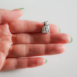 Vintage Cat Beads -White- (2pcs) 6枚目の画像