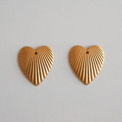 Heart Leaf Charm -Gold- (2pcs) 1枚目の画像