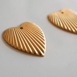 Heart Leaf Charm -Gold- (2pcs) 3枚目の画像